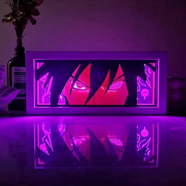 Lámpara de luz nocturna 3D Sasuke Uchiha Rinnegan - Naruto™